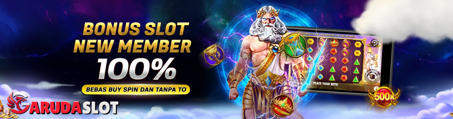 Bonus new member slot 100% to 10x